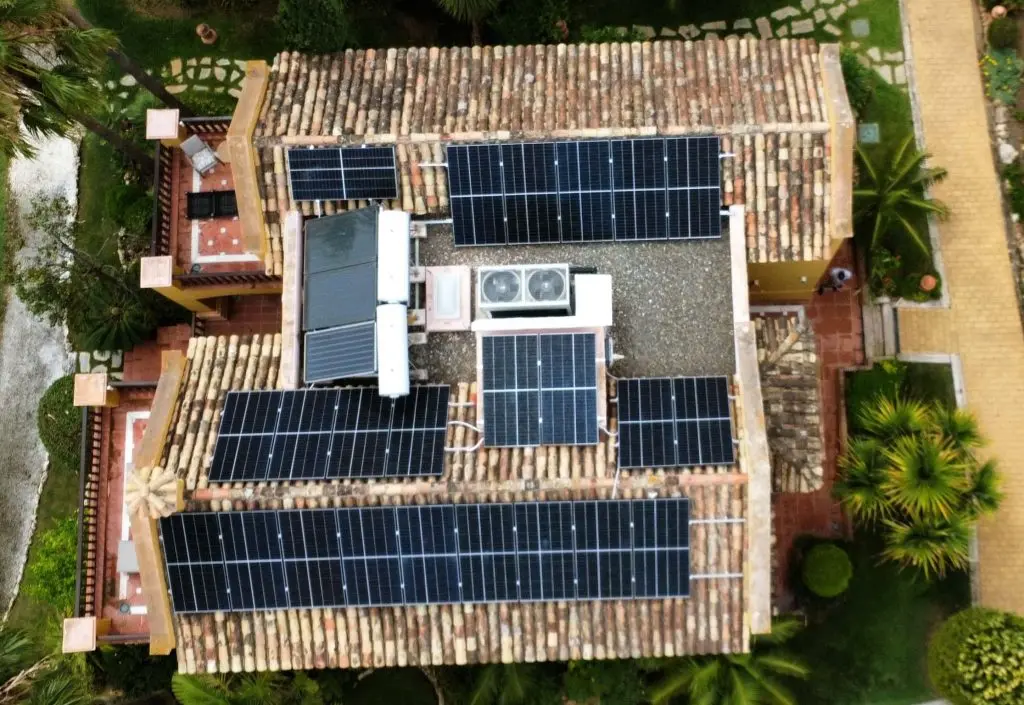 Shared solar installation on a residential building